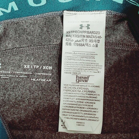 Under Armour Womens HeatGear Compression Leggings XS Gray & Blue Yoga Athletic - Picture 8 of 9